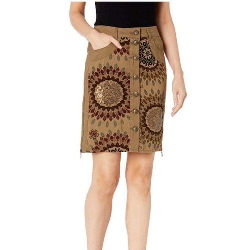 DESIGUAL NWT $129 Shibuya Embellished Convertible Skirt Size  38 (US 4)
